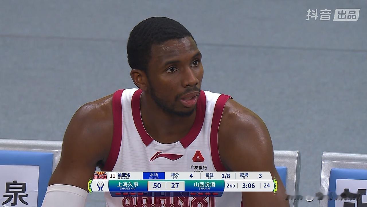 山西汾酒大外援迪亚洛终于不嚣张了！在今天进行的山西汾酒和上海久事的CBA俱乐部杯