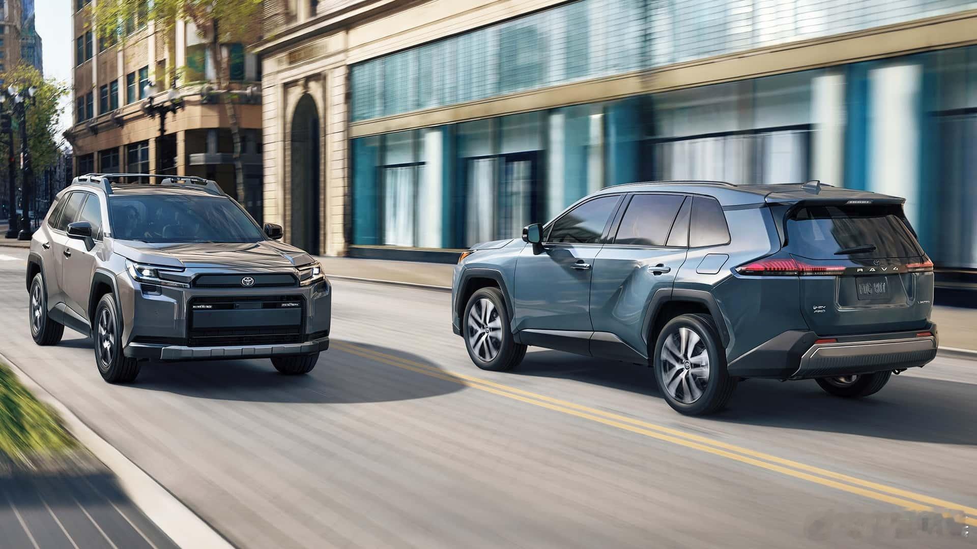 新一代RAV4（六代），整体外观更棱角分明了~还有GR Sport版本，兄弟们觉