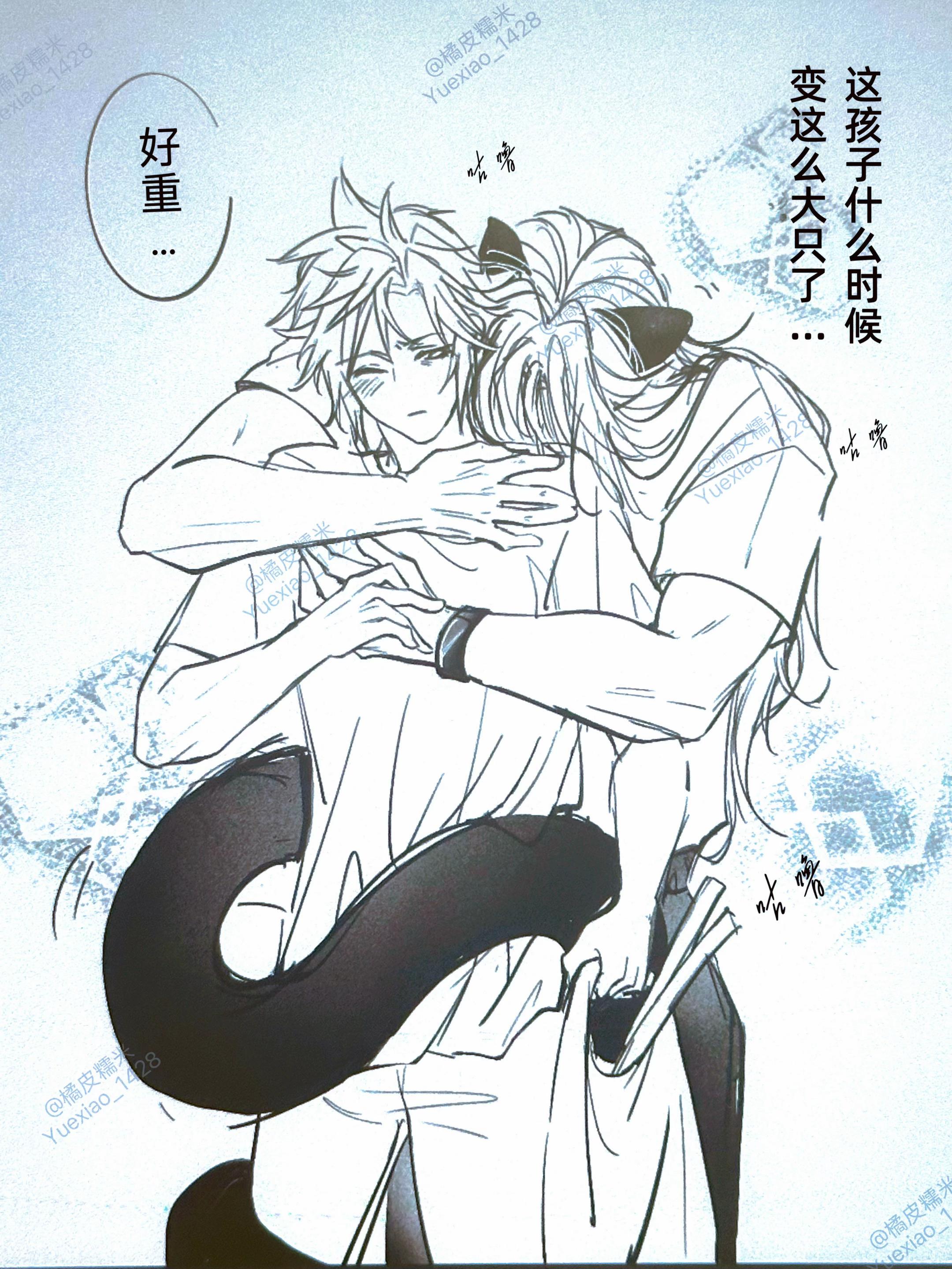 孩子长大了，不能再那么粘人了啦……画到中萨了，这两p的分镜草稿很喜欢，单独发！