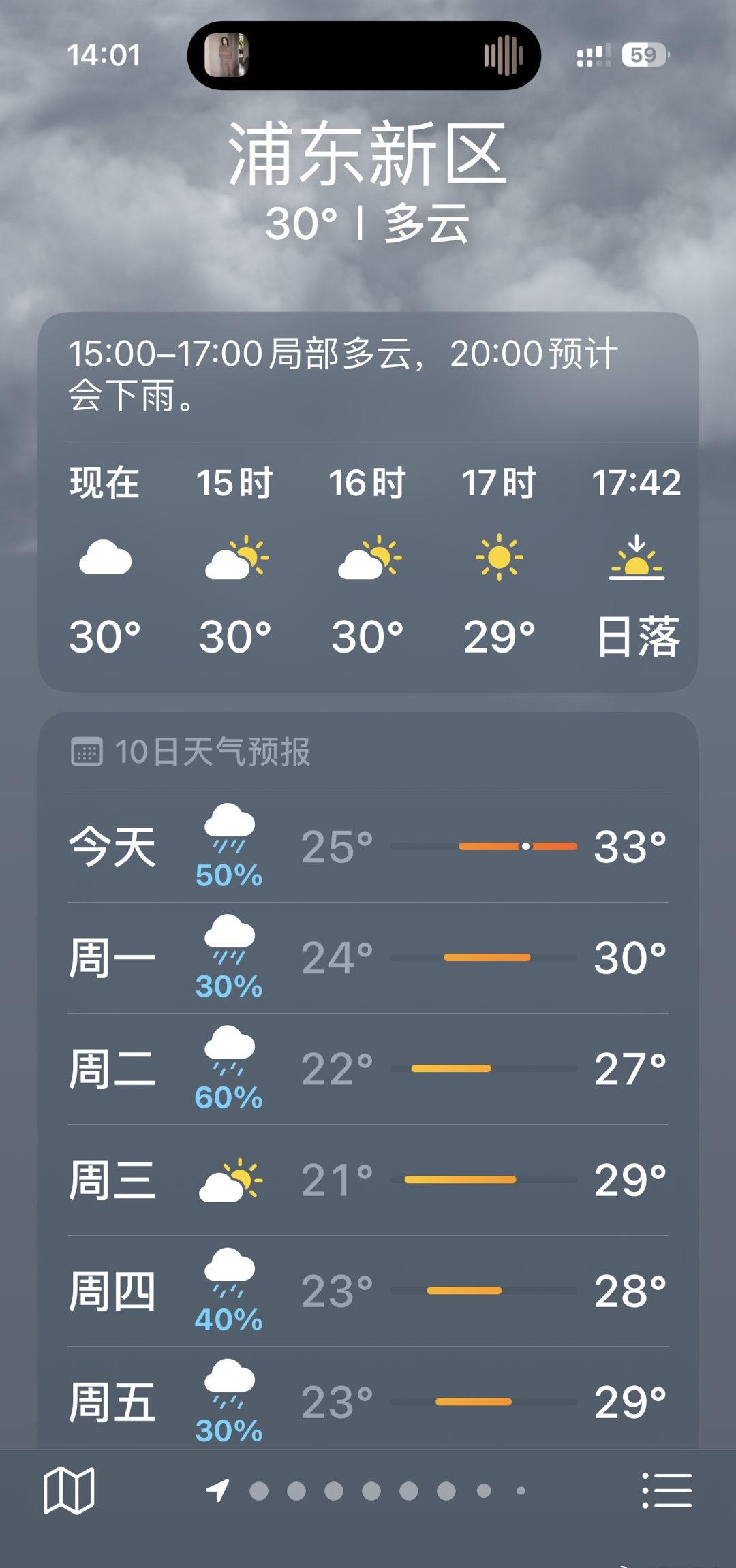 上海这个天气彻底疯了 前面上课前走去买水路上开始下太阳雨然后突然一下子变成暴雨的