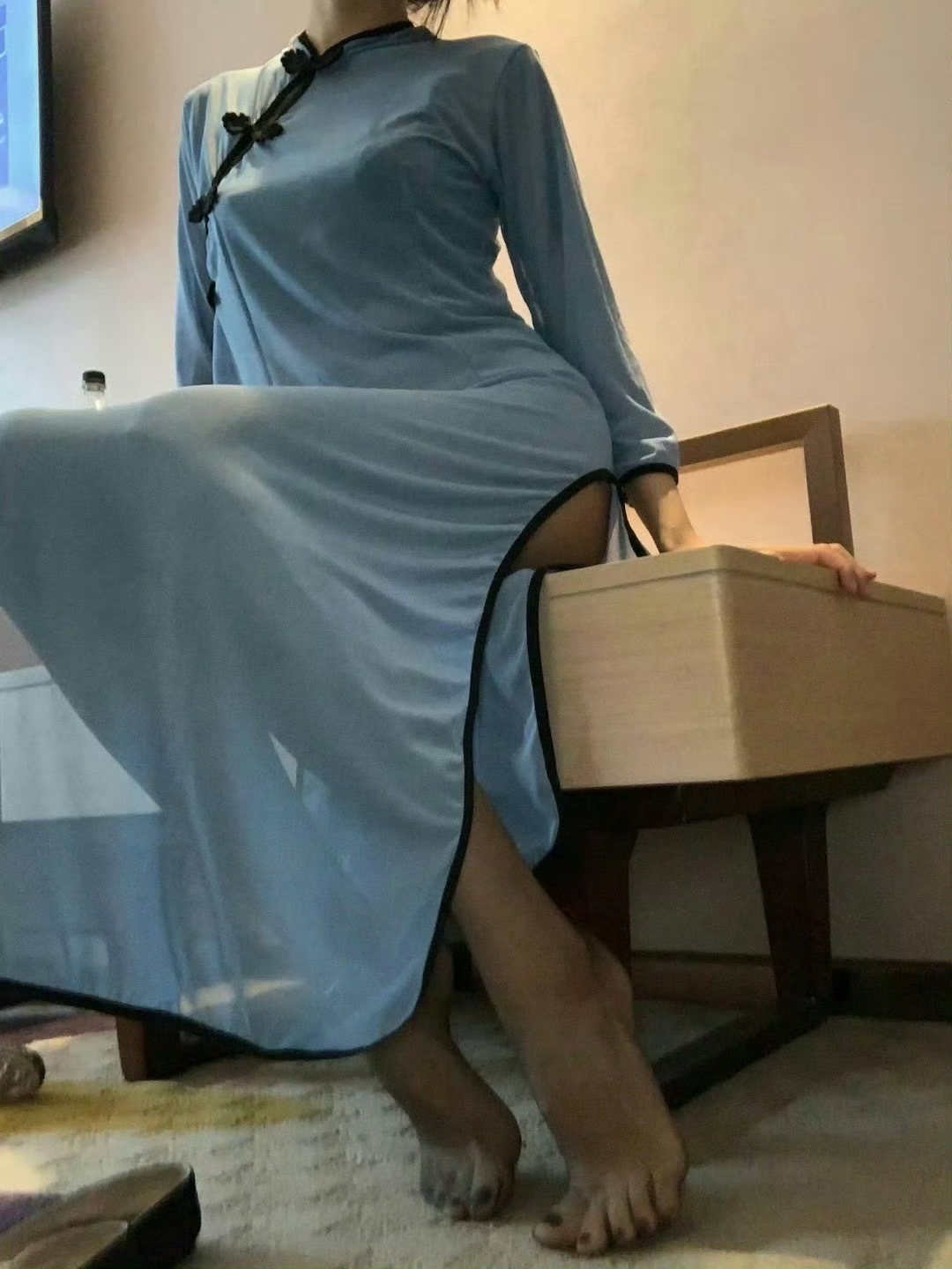 不愧是旗袍 我这种屌丝都能穿 深圳·深圳市宝安区大渔铁板烧自助餐店