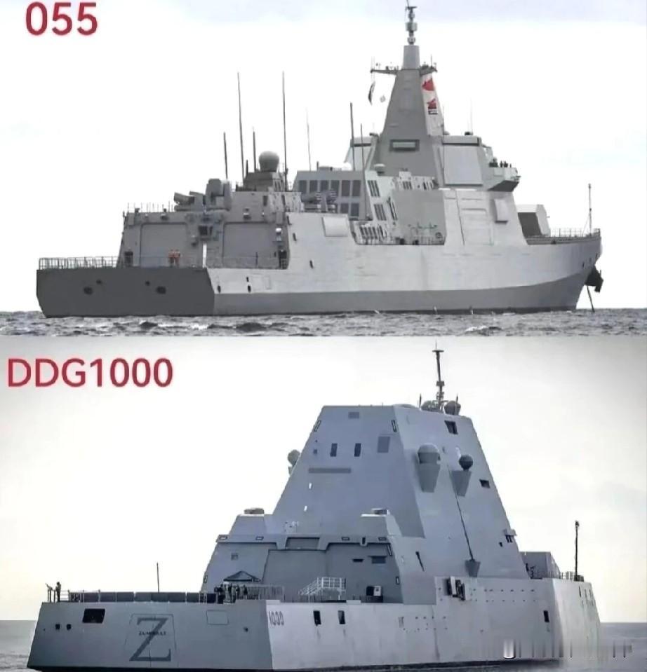 聊聊055和朱姆沃尔特的屁股设计
 
055的舰尾方方正正看着朴实，双机库加大甲