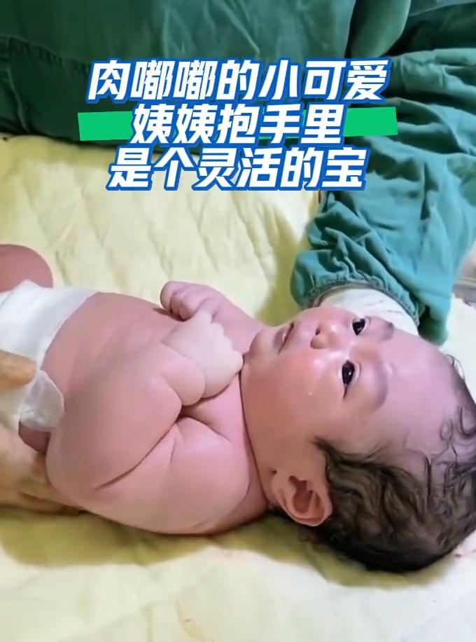 肉嘟嘟的小可爱，姨姨抱手里是个灵活的宝。