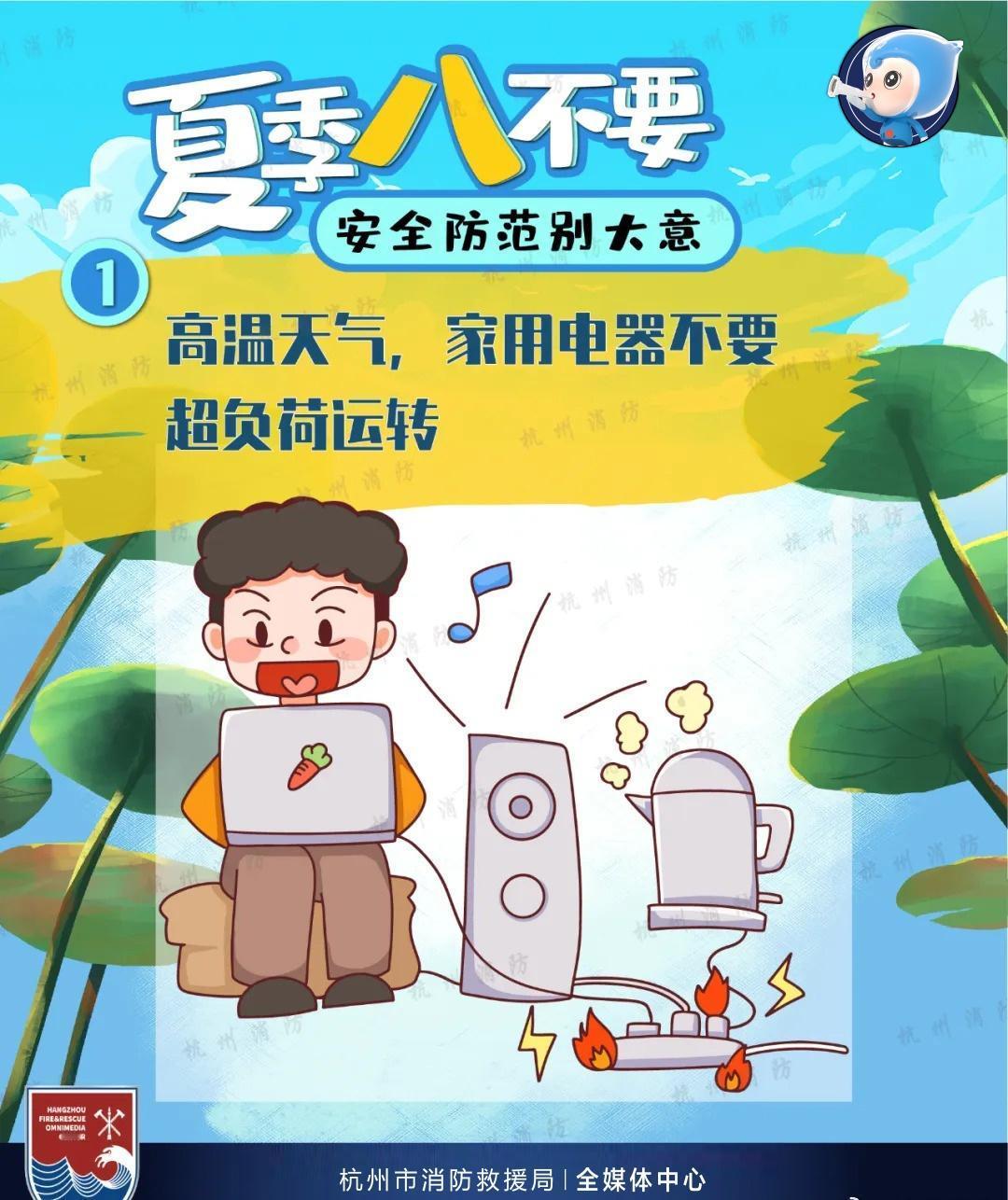 逐渐升温，雷雨增多要时刻注意消防安全及时清除火灾隐患夏季“八不要”戳图看看吧 ​