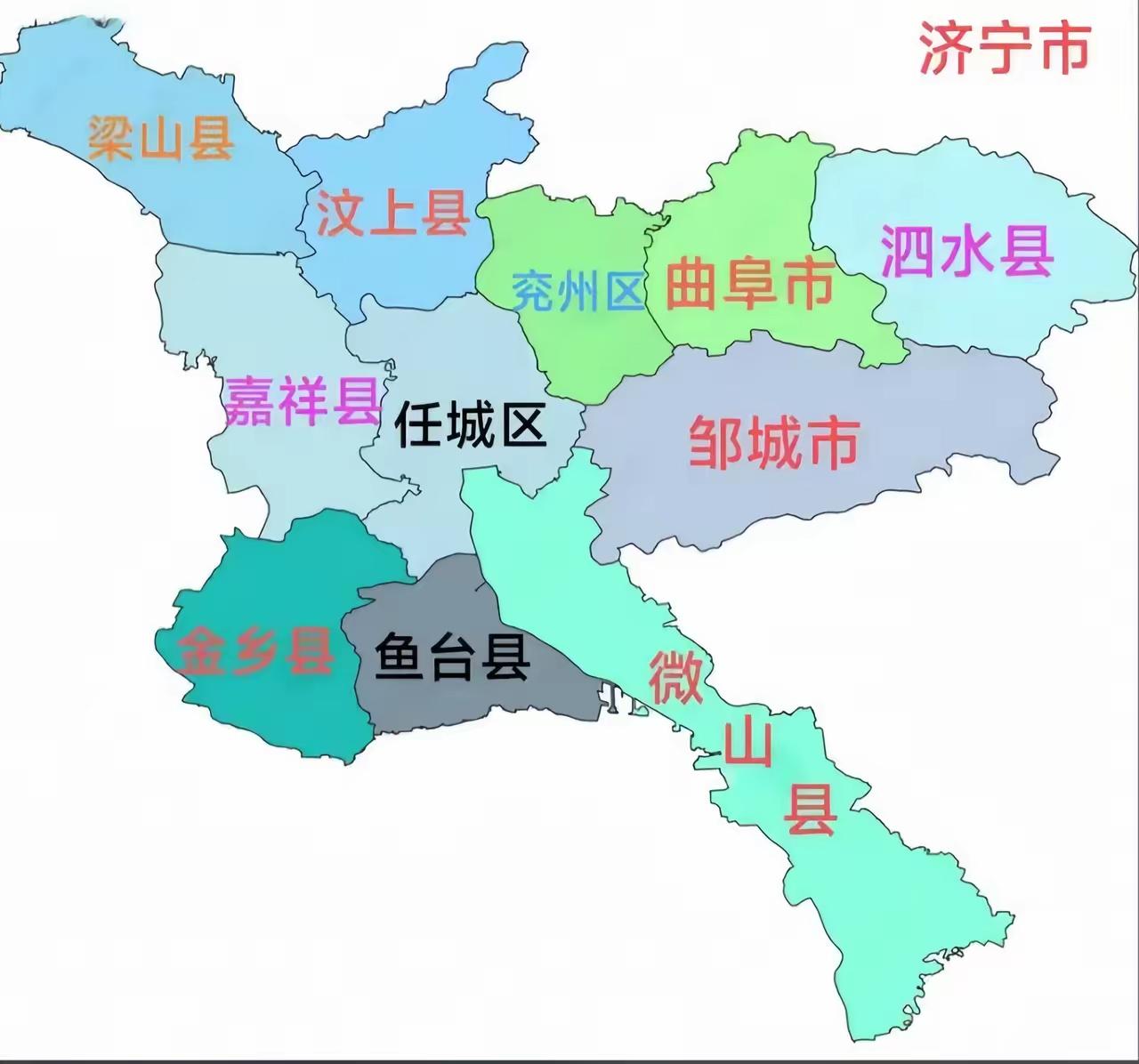 济宁市行政区划图  探索任城区的魅力，感受邹城市的历史韵味。兖州区的位置是不是，