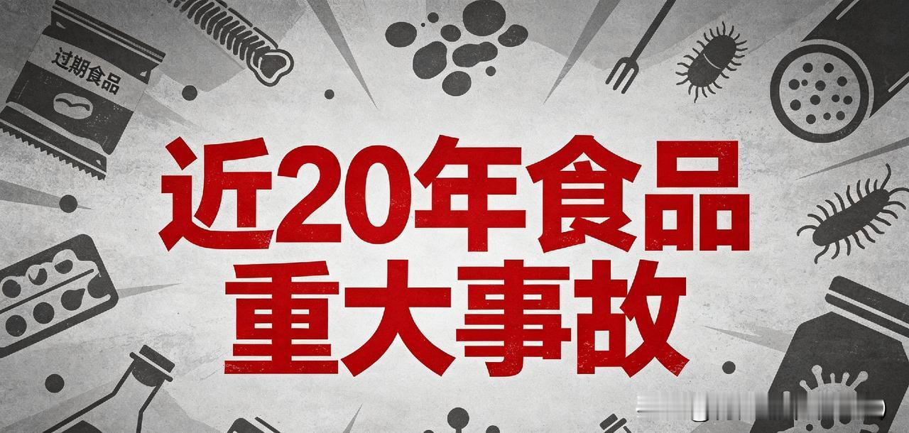 近20年国内外重大食品安全事件！
全球食品安全事件频发，从非法添加到微生物污染，