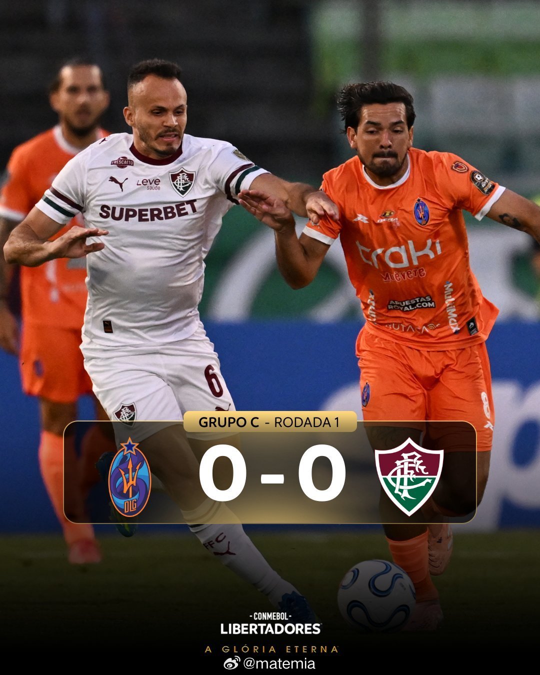 🌎🇧🇷 巴西弗鲁米嫩塞在委内瑞拉客场0-0拉瓜伊拉体育，未能取得南美解放者