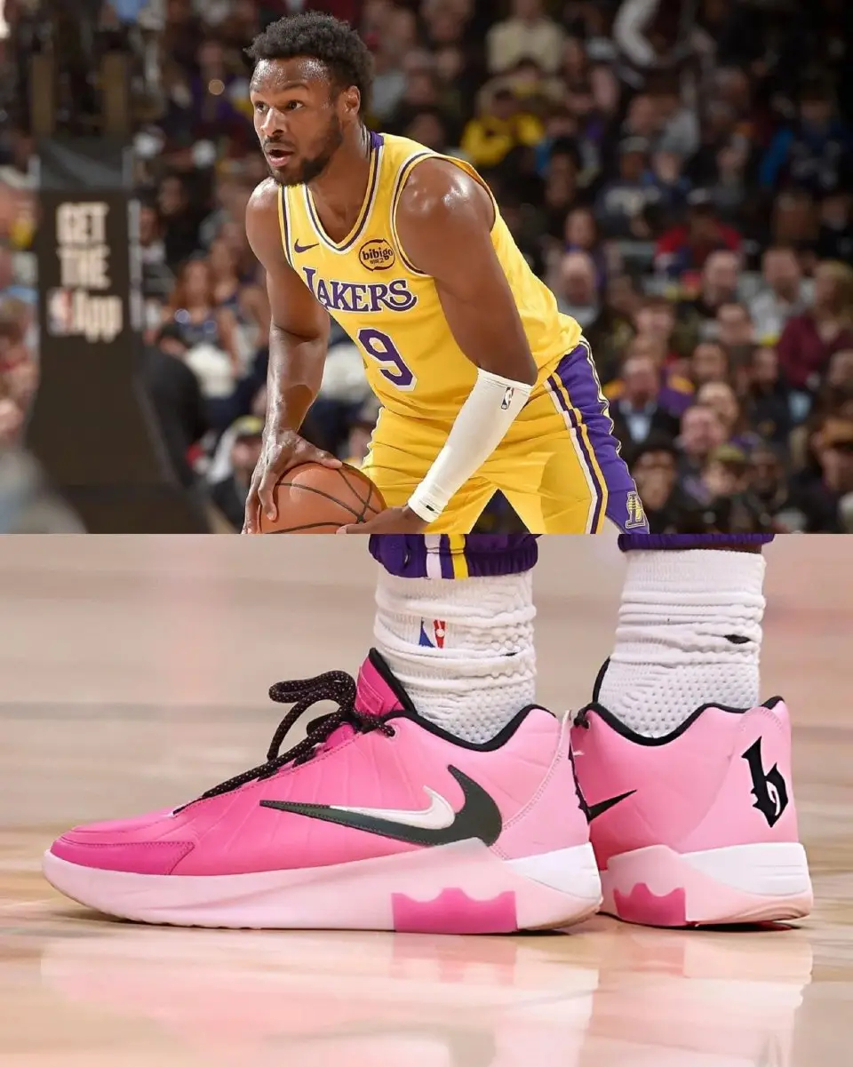 布朗尼今天的球鞋上首次亮相了自己的个人LOGO，你觉得设计的如何？洛杉矶湖人湖人