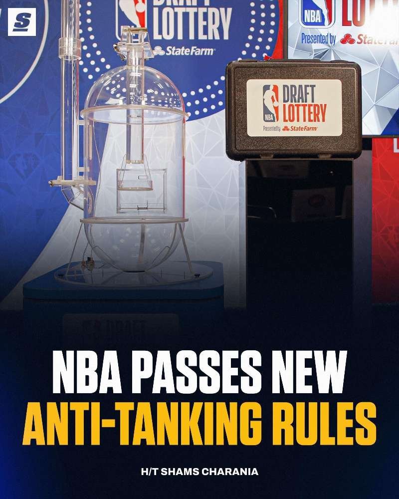 NBA公布反摆烂选秀改革方案本次选秀改革后，任何球队均不得连续两年抽中状元签，也