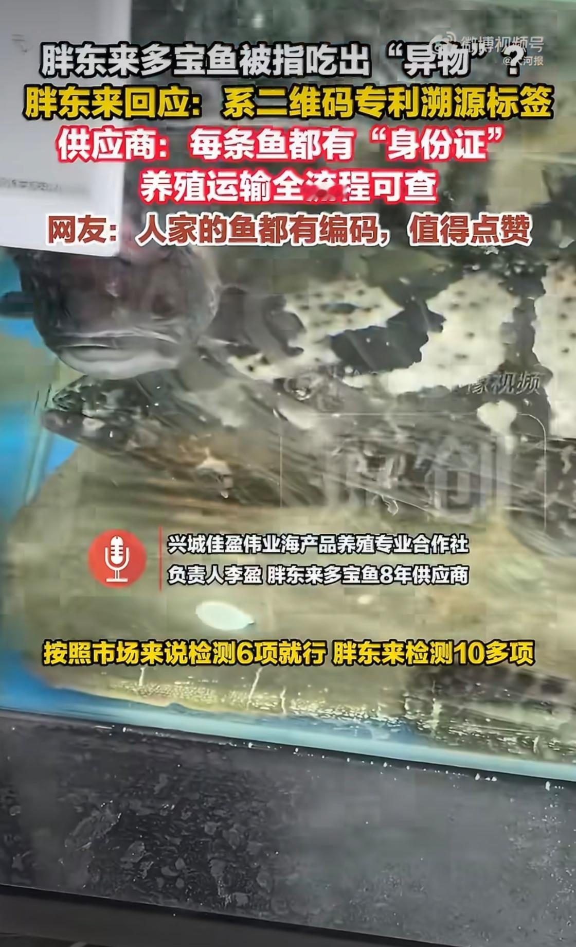 胖东来多宝鱼被指吃出溯源标签买鱼回去就直接吃吗？我看着标签挺大的安全，怎么会吃完