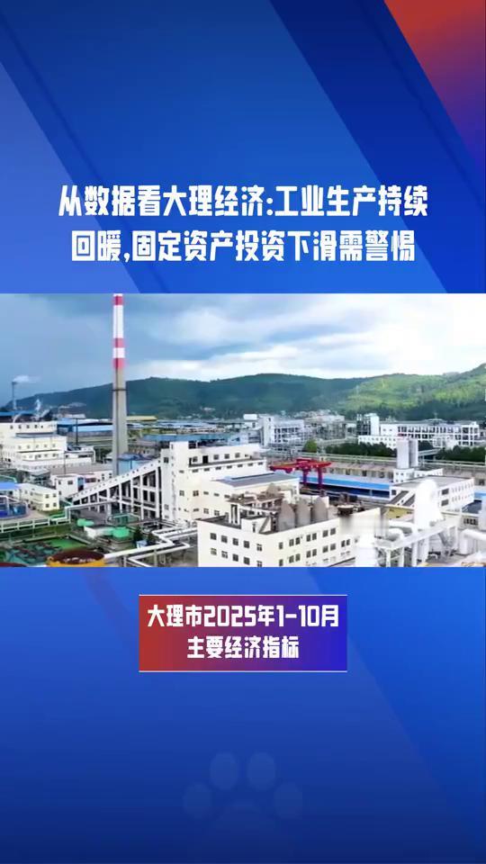从数据看大理经济：工业生产持续回暖，固定资产投资下滑需警惕。
大理市2025年1