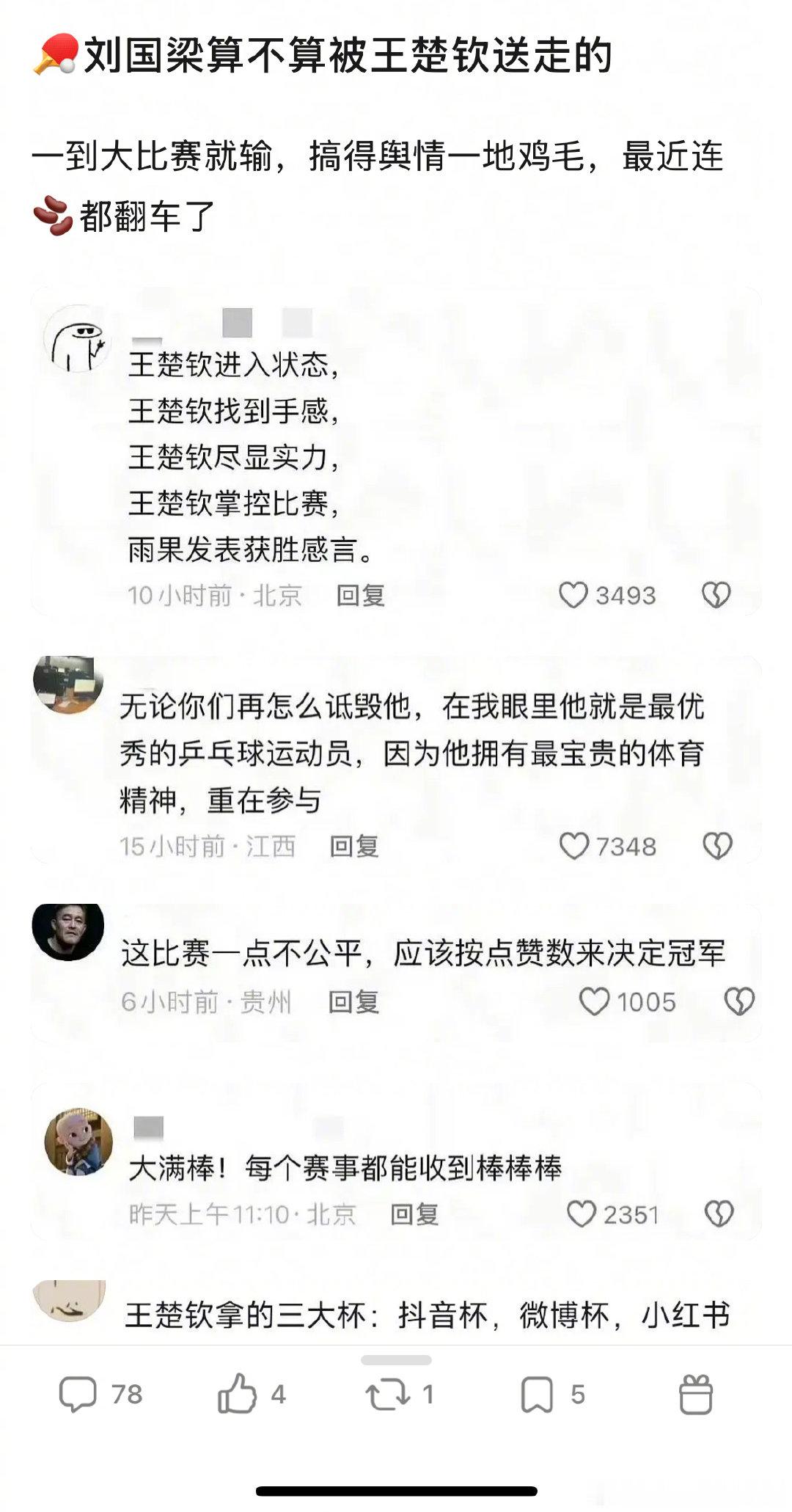 郫县热议：刘国梁算不算被王楚钦送走的？ ​​​
