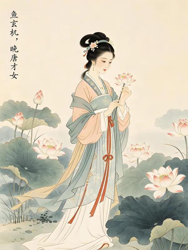 鱼玄机与她的诗
       早年品读鱼玄机的诗作，总觉她一身惊世才情，尽数凝在