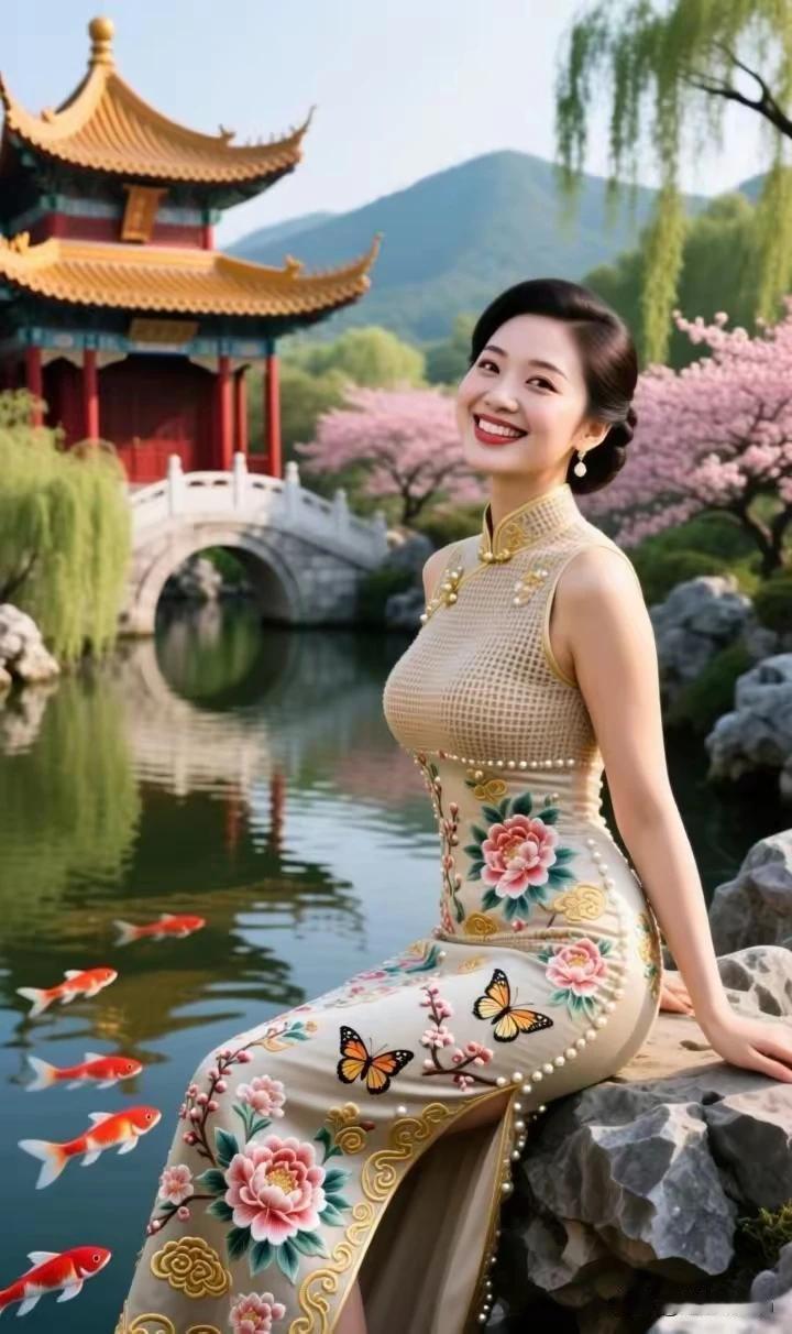 上联：回眸一笑百媚生，
下联：绿水青山无颜色。