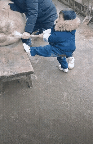 小孩哥长大后有吹牛的资本了：我三岁就开始杀猪了[呲牙]