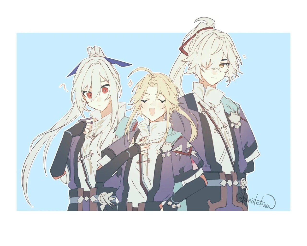 师门间有趣的服装交换…？帅气→帅气→妖娆？[doge] 