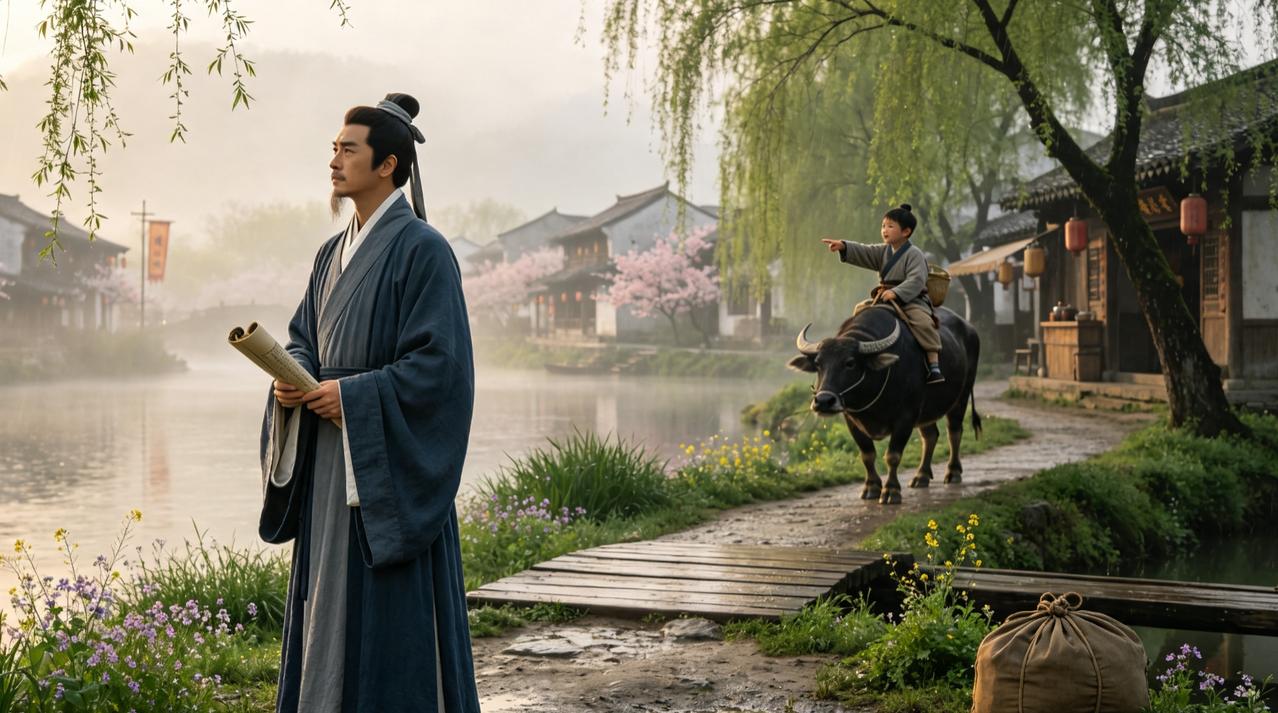 每逢清明，细雨似乎总是如期而至，如丝如缕地缠绕在人们的心头。街道两旁的柳树在雨中