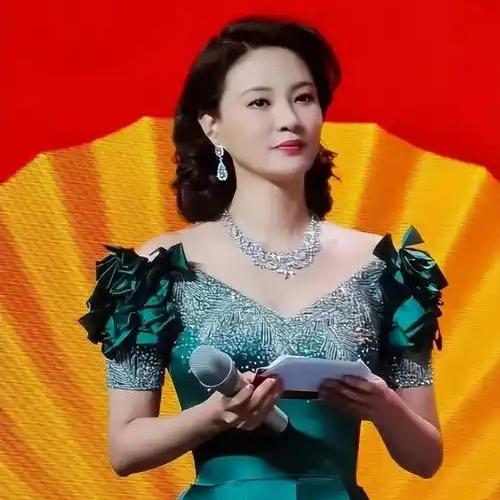 这是继倪萍之后的又一大气明艳美女主持人，高高的鼻梁大眼睛，双眼皮，弯眼眉，气质温