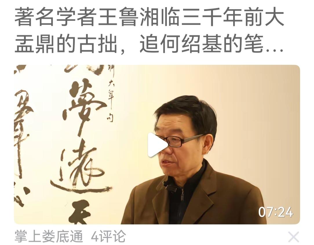 王鲁湘过去制作的文化大观园，我非常喜欢，几乎把能找到的都看了一遍。他的书法，过去