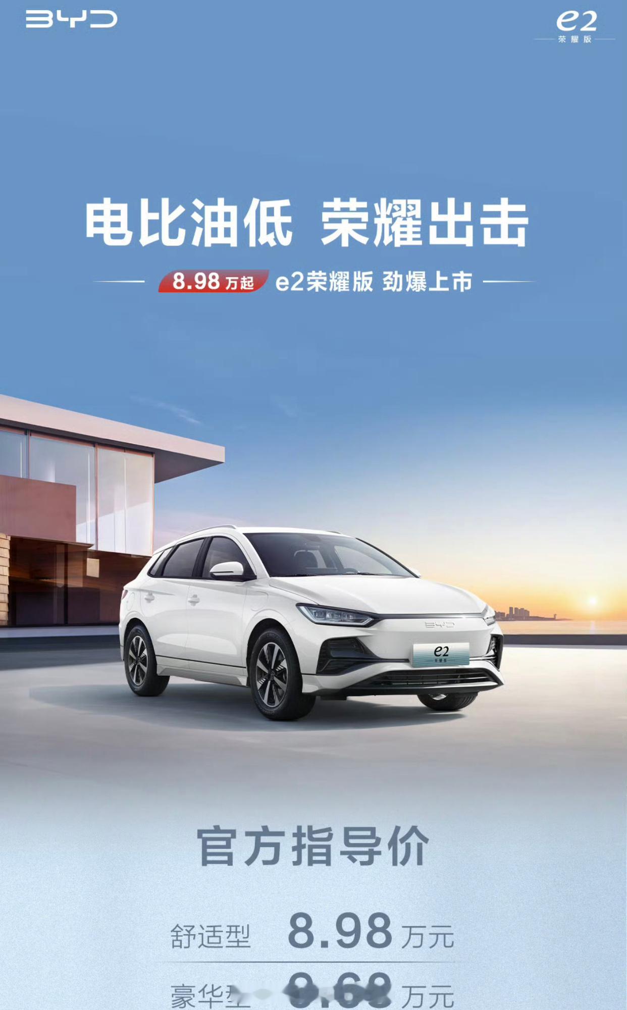 #比亚迪e2荣耀版劲爆上市##汽场全开# 【你怎么看新上市的比亚迪e2荣耀版？】