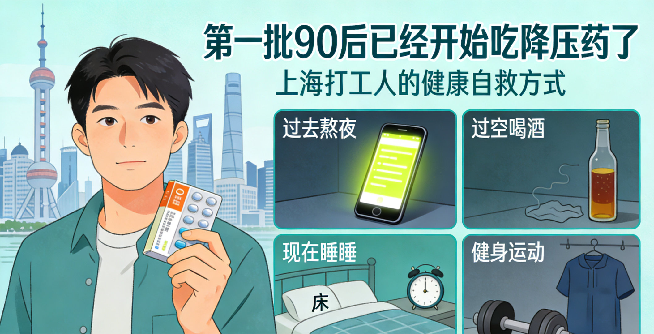 第一批90后已经开始吃降压药了身边同龄人陆续吃上降压药，本以为是身体亮红灯，没想