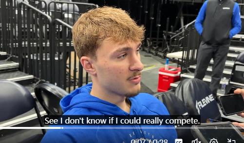 弗拉格被问到是否会考虑参加下个月的NBA扣篮大赛。
  弗拉格说：‘你看，我不知