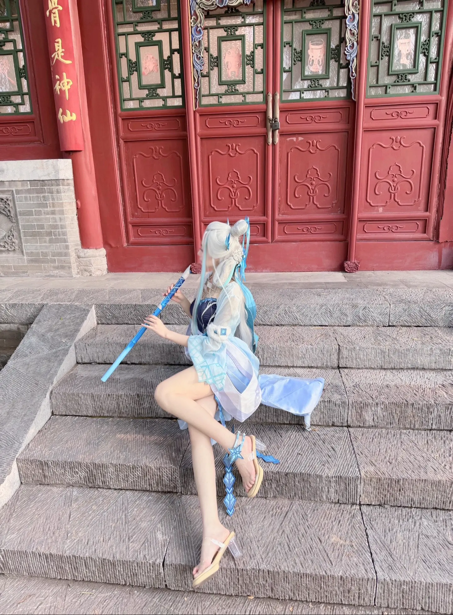 cos试衣 cos 露娜霜月吟 露娜cos 玩王者荣耀的女生长什么样