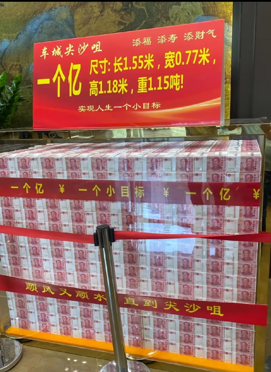 原来网友们一直心心念念的“一个小目标”就长这样，对于这钱堆的长宽高我也不奇怪，但