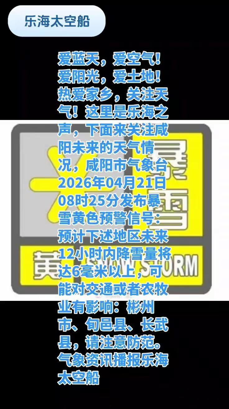 爱蓝天，爱空气！爱阳光，爱土地！热爱家乡，关注天气！咸阳奇想资讯！