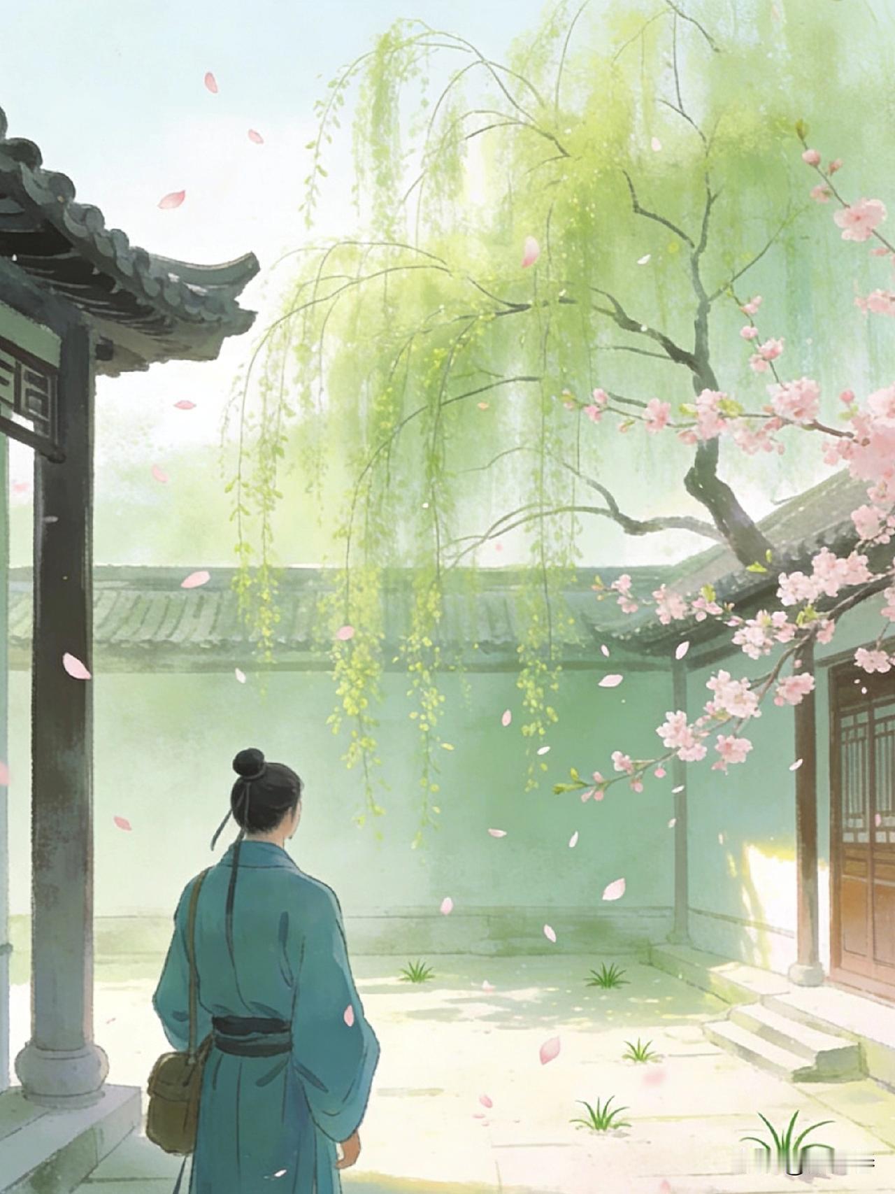 沁园春/客中早春
文/方尚春

雨霁东君，
细草穿沙，
冻柳未匀。
渐一川烟暝，