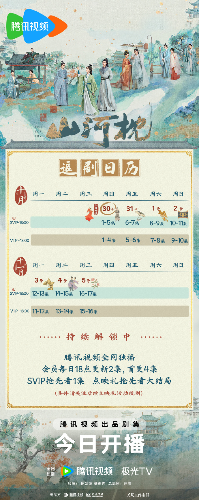 《山河枕》今晚首播是5集。 ​​​