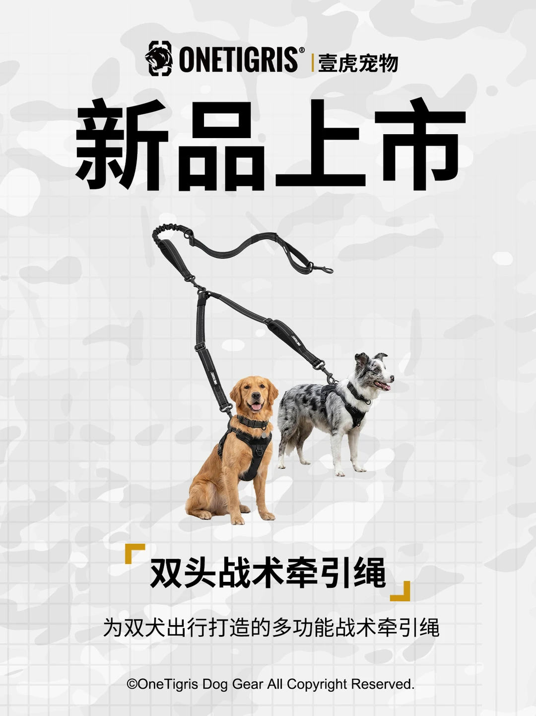 新品上市｜多功能双头牵引绳🦮