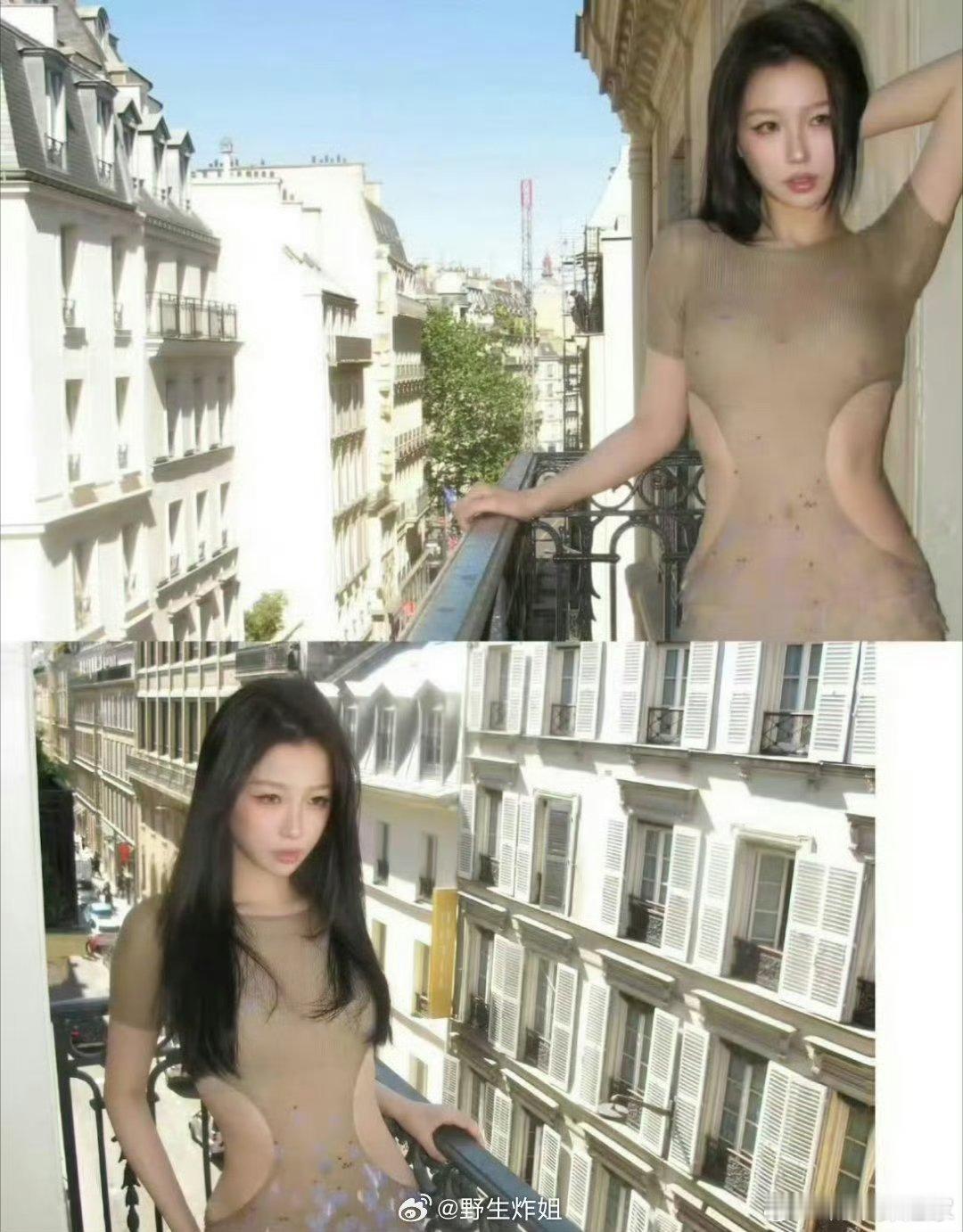 原来虞书欣跟Angelababy还曾经在同一个地方拍过照呢，两位都算是自己年龄段