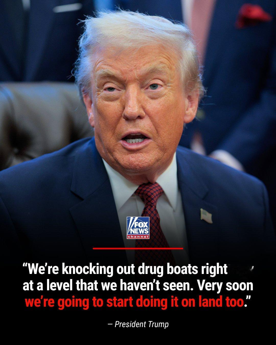 致马杜罗的讯息：特朗普总统表示，美国正准备将其打击毒品恐怖主义的行动直接推进至委