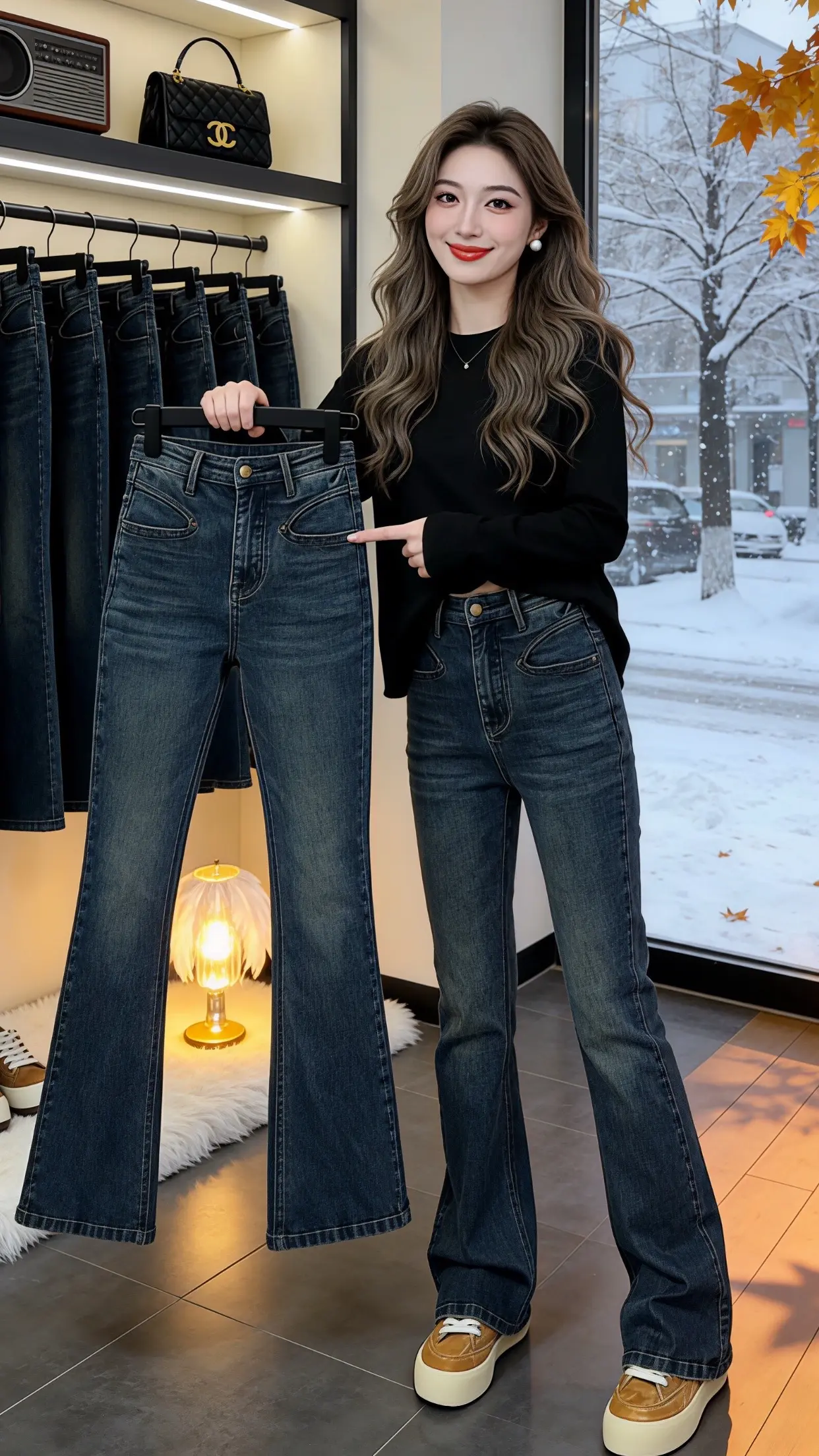 通勤搭配 微喇裤 过年氛围提前搞起来了 春款上新 穿出自己的风格