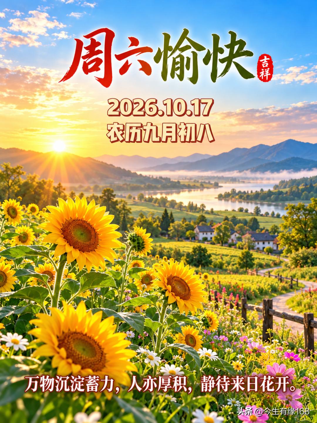 朋友们周六早安
卸下一周的忙碌与疲惫
愿大家周六轻松自在
有风有景，有闲有欢喜