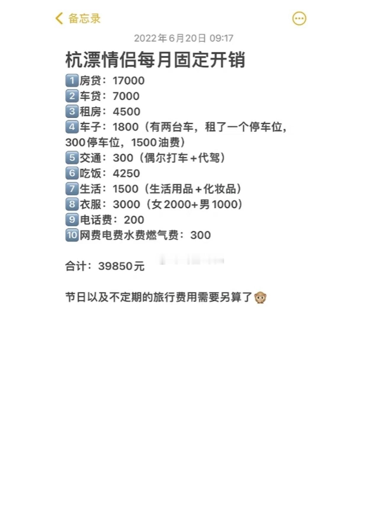 95后情侣月入3万每月只花3000看看杭漂情侣的每月固定开销，我觉得这都是很正常