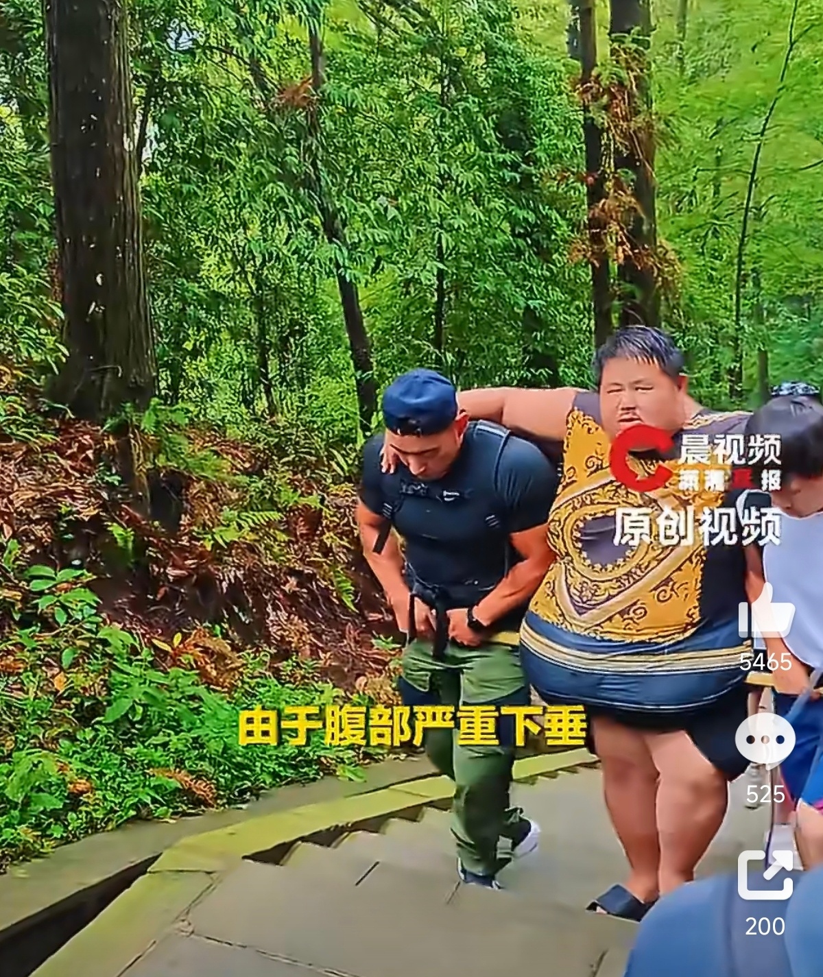 343斤网红徒步峨眉山晕倒被抬下山 我说谁呢，原来是良子，讲道理良子这么久了还没