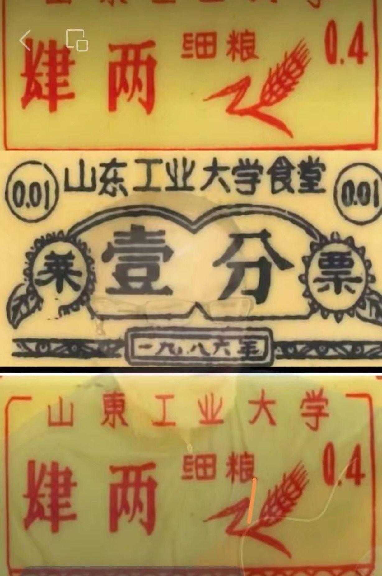 上学时代的饭票