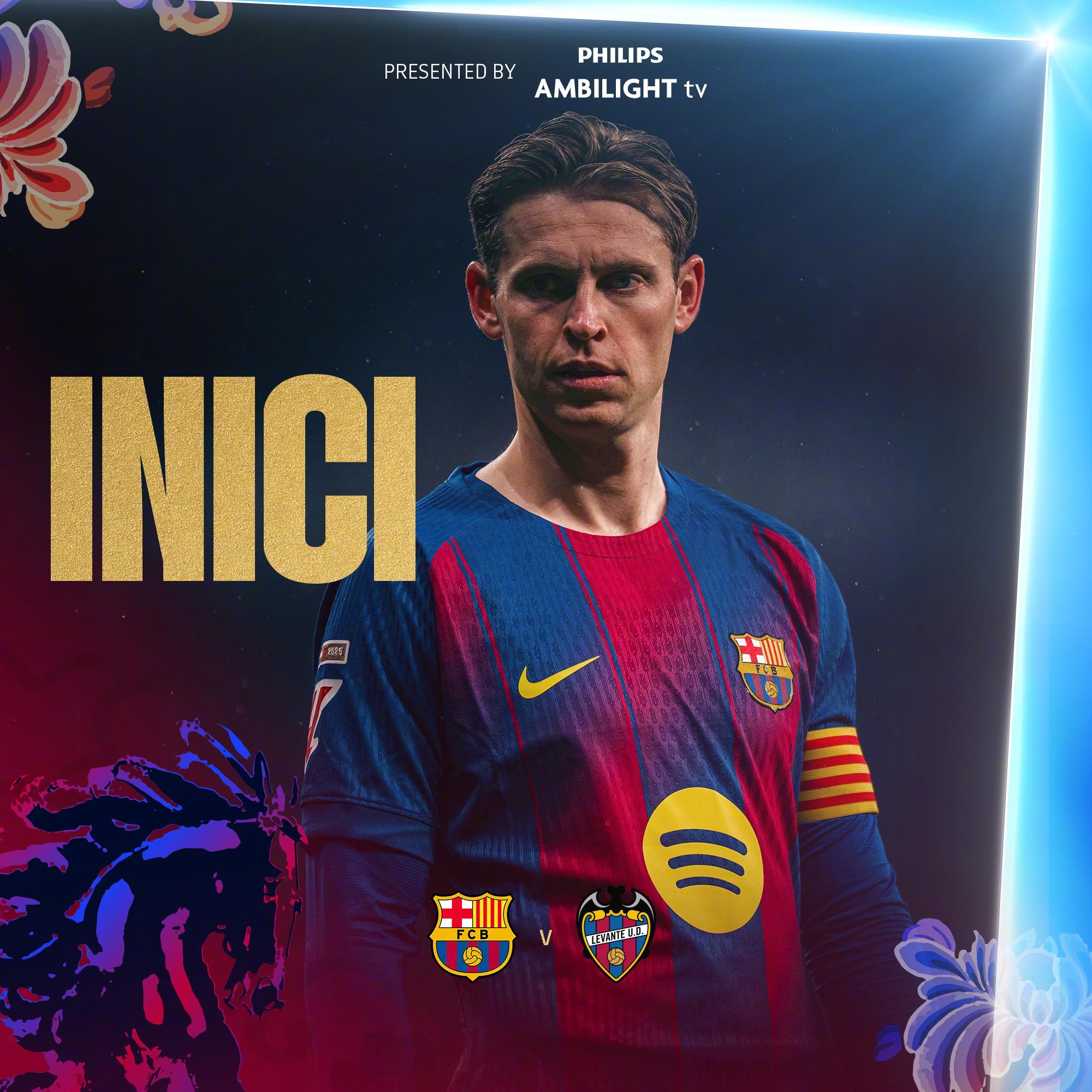 巴萨vs莱万特全场比赛开始，巴萨加油！！！巴萨 🔴🔵 ForçaBarça