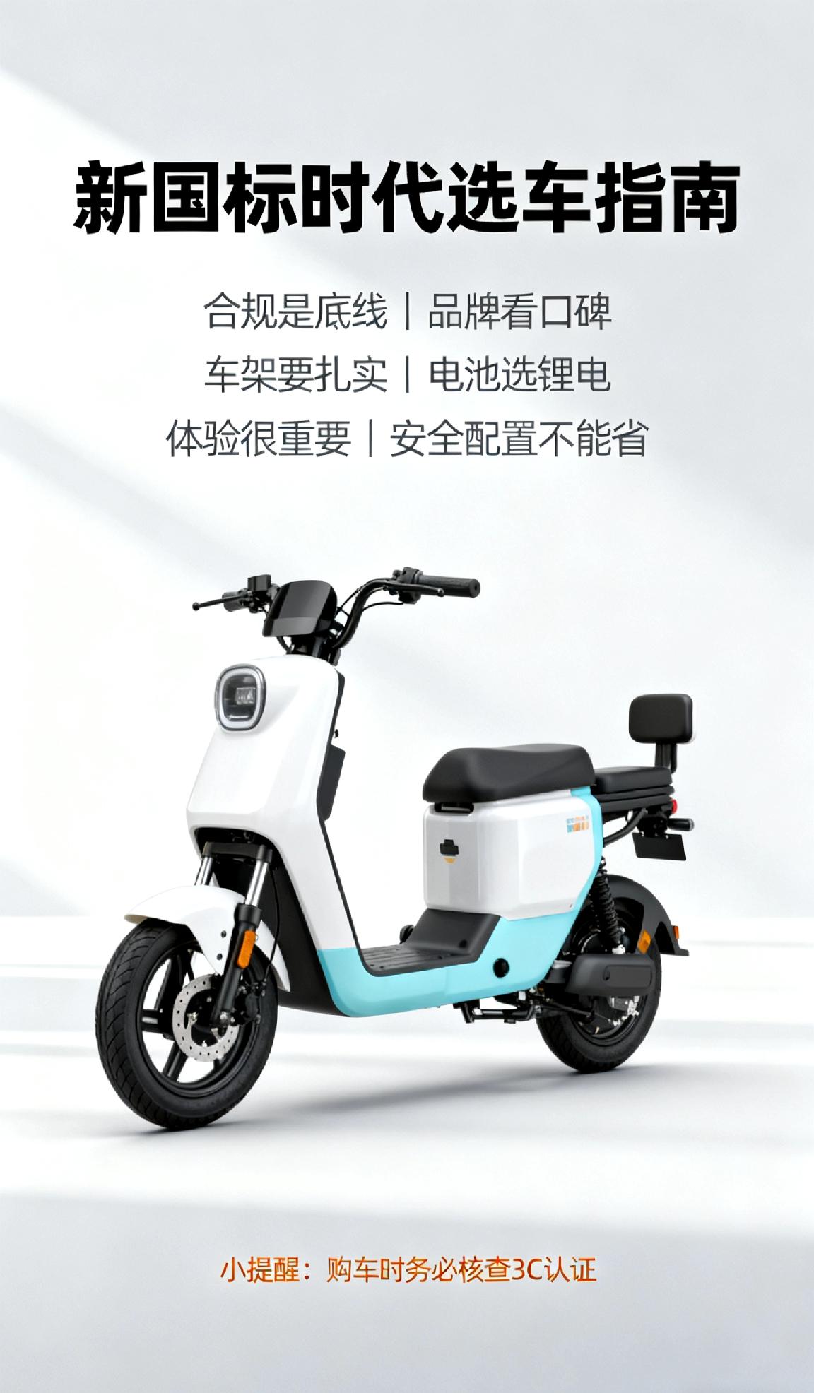 新国标新时代,电动车怎么选? 新国标时代选电动车，记住这几点，安全又省心！✅
