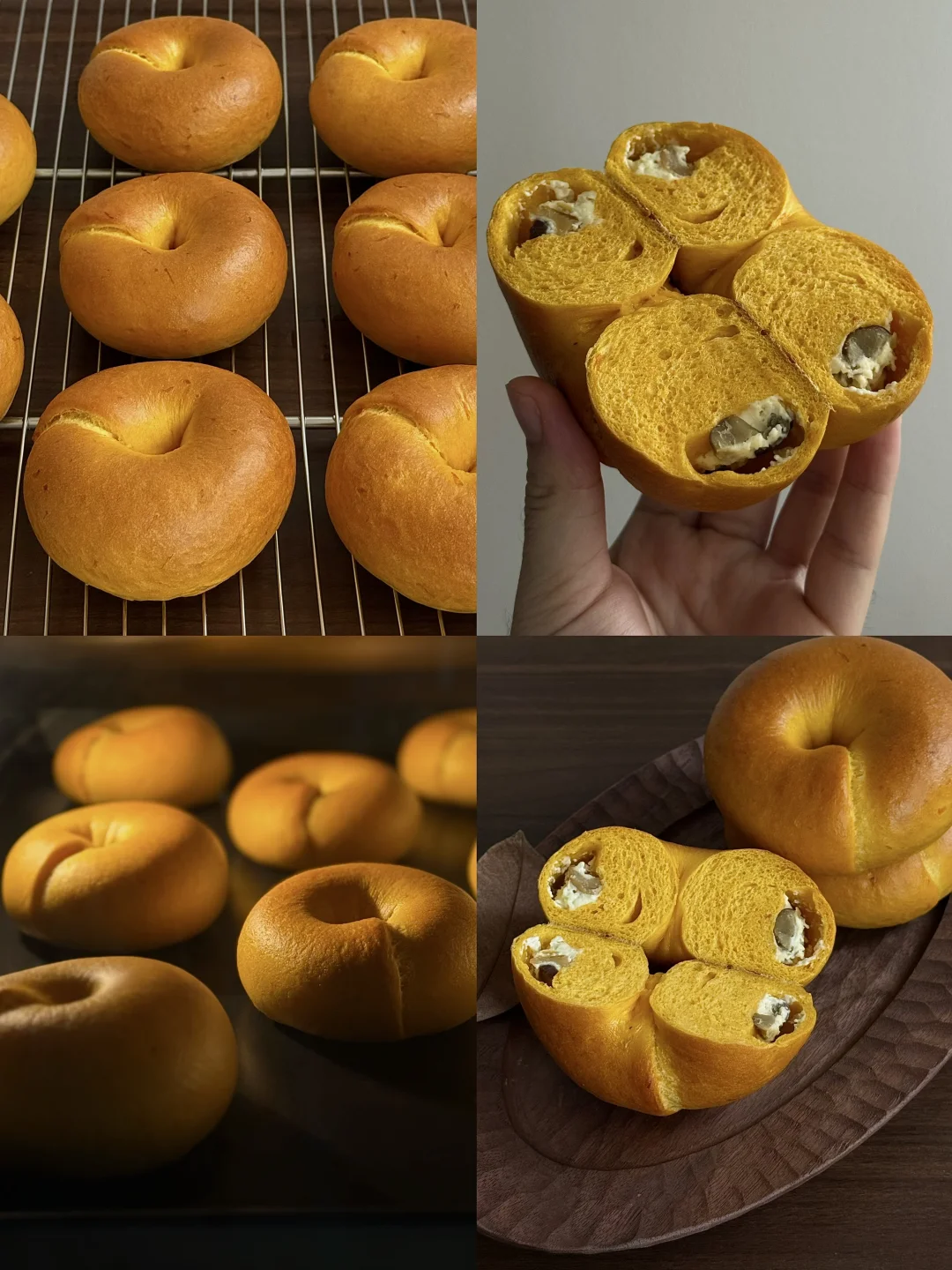 金秋时节🎃南瓜板栗奶酪贝果