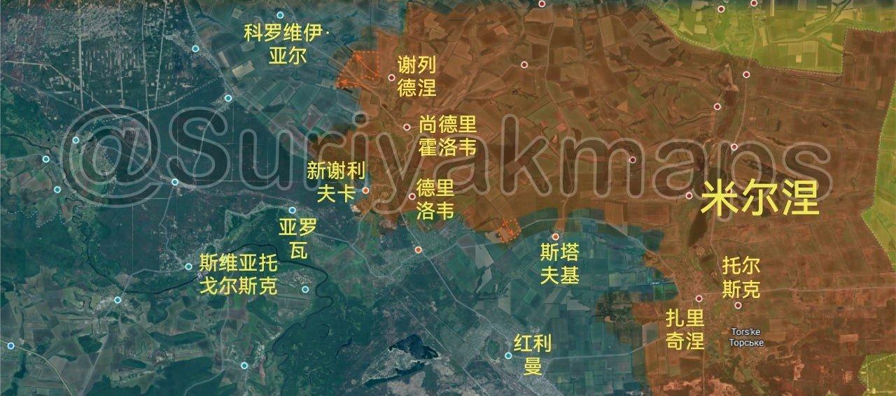 10月22日俄乌最新战报：

1.顿涅茨克州北部前线：
①俄军从西侧逼近斯塔夫基