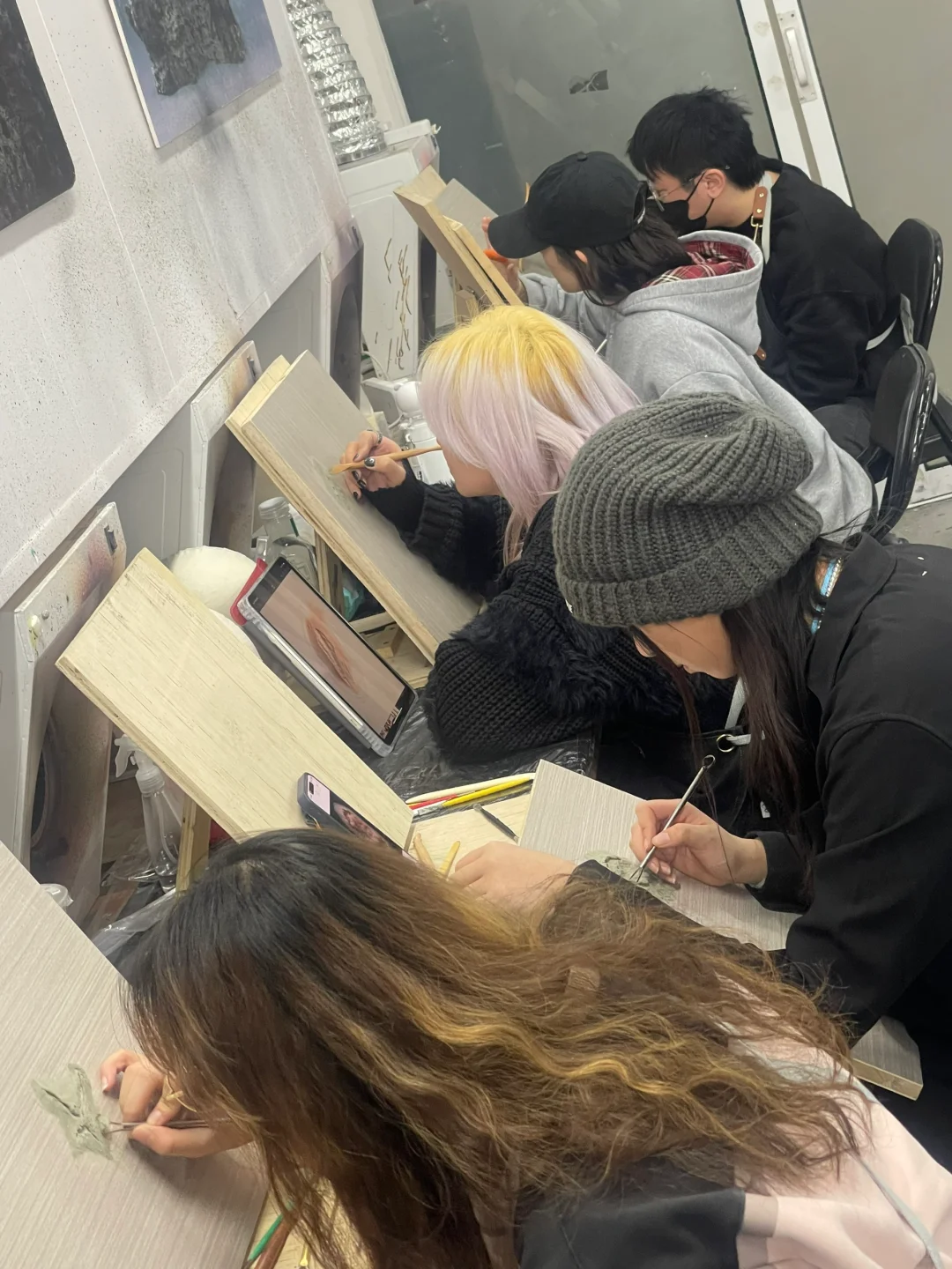 特效化妆师养成中～ 特效化妆课伤效雕塑第一天…… 期待期待！[赞R]