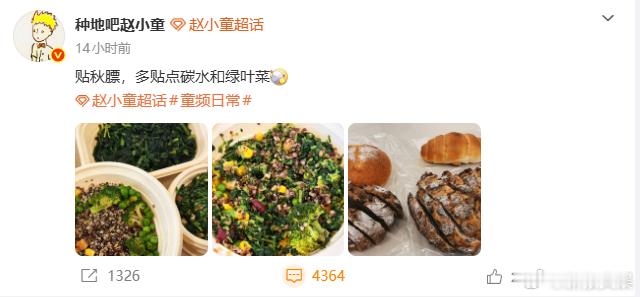 赵小童你管减脂餐叫贴秋膘赵小童你这秋膘太健康了