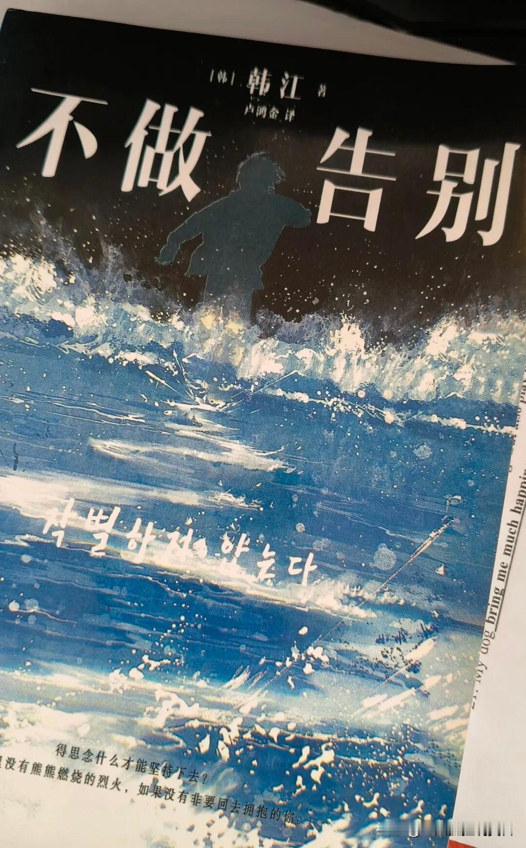 诺贝尔文学奖获得者——韩国作家韩江，凭小说《No Goodbye》（中文原书名《