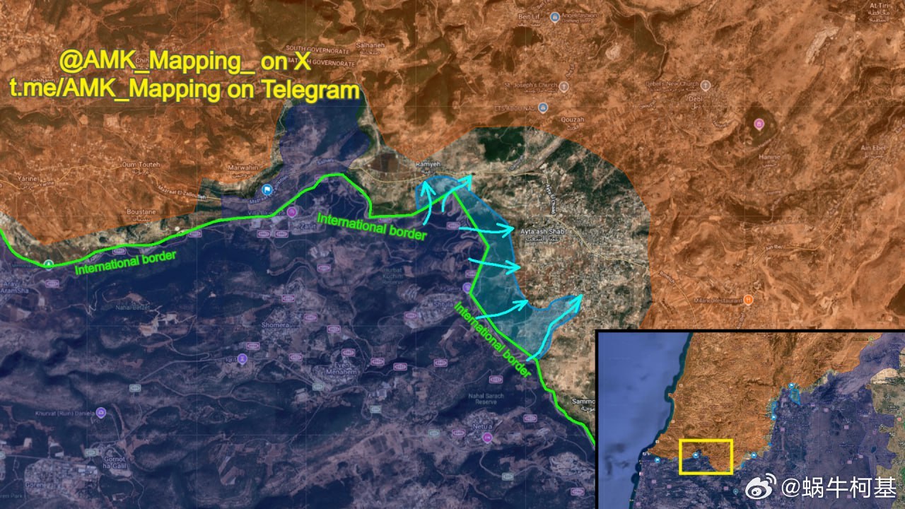 黎以边境的情况，截止3月7日来源：AMK Mapping伊朗总统称不再首先攻击邻