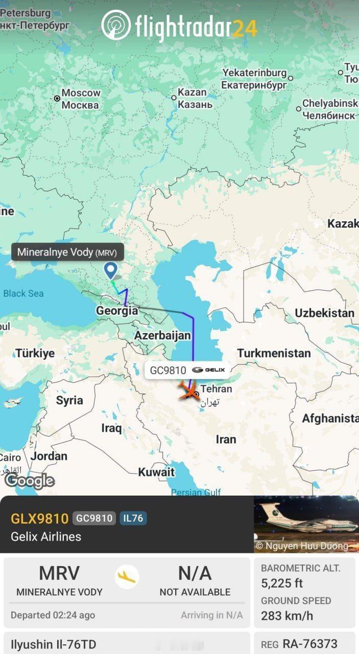 最新消息：俄罗斯正在大量向伊朗供应武器在过去三天里，有三架来自米纳尔尼耶沃德的俄