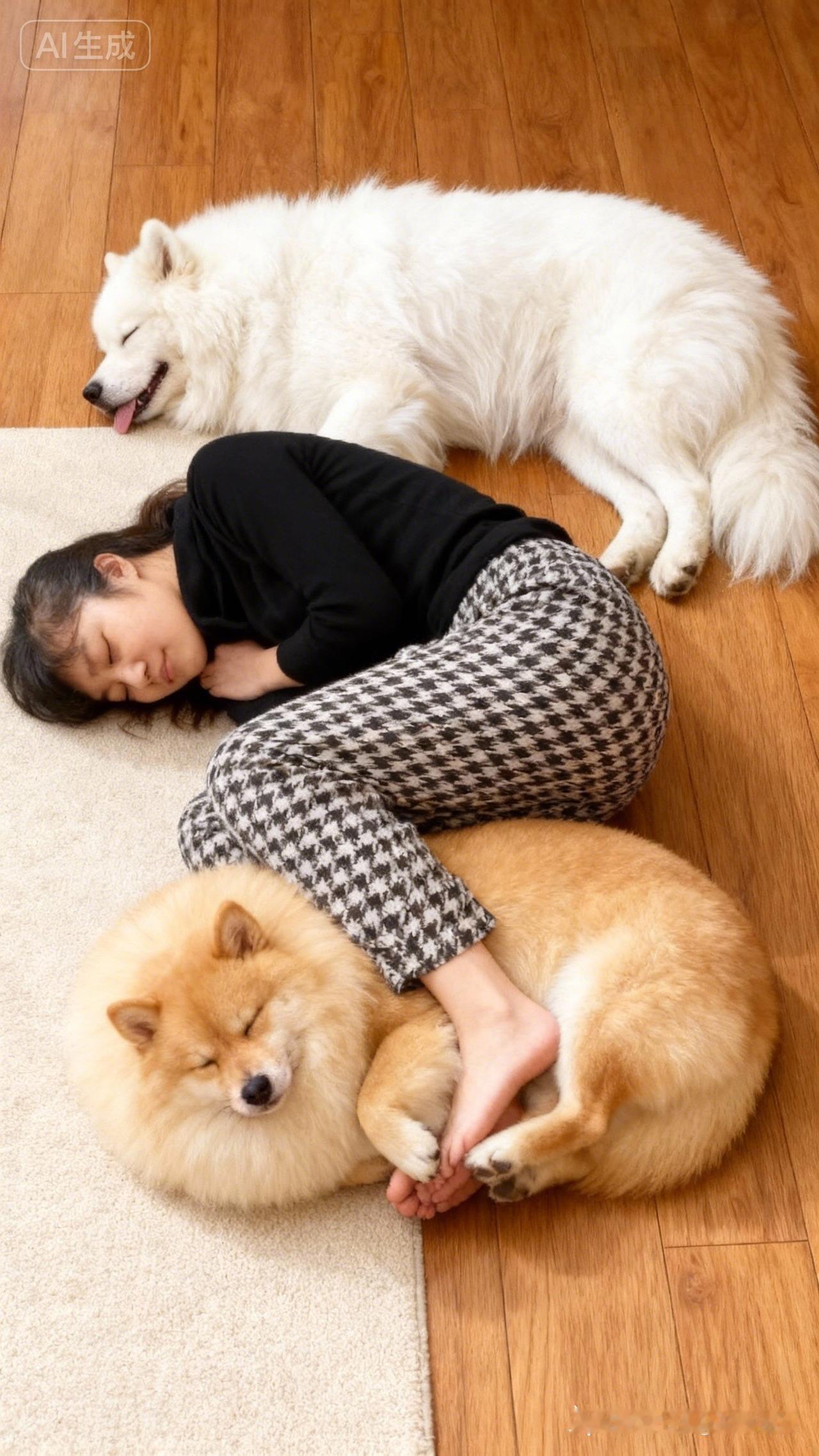 暖心时刻：和狗狗一起享受慵懒的午后🐾💤