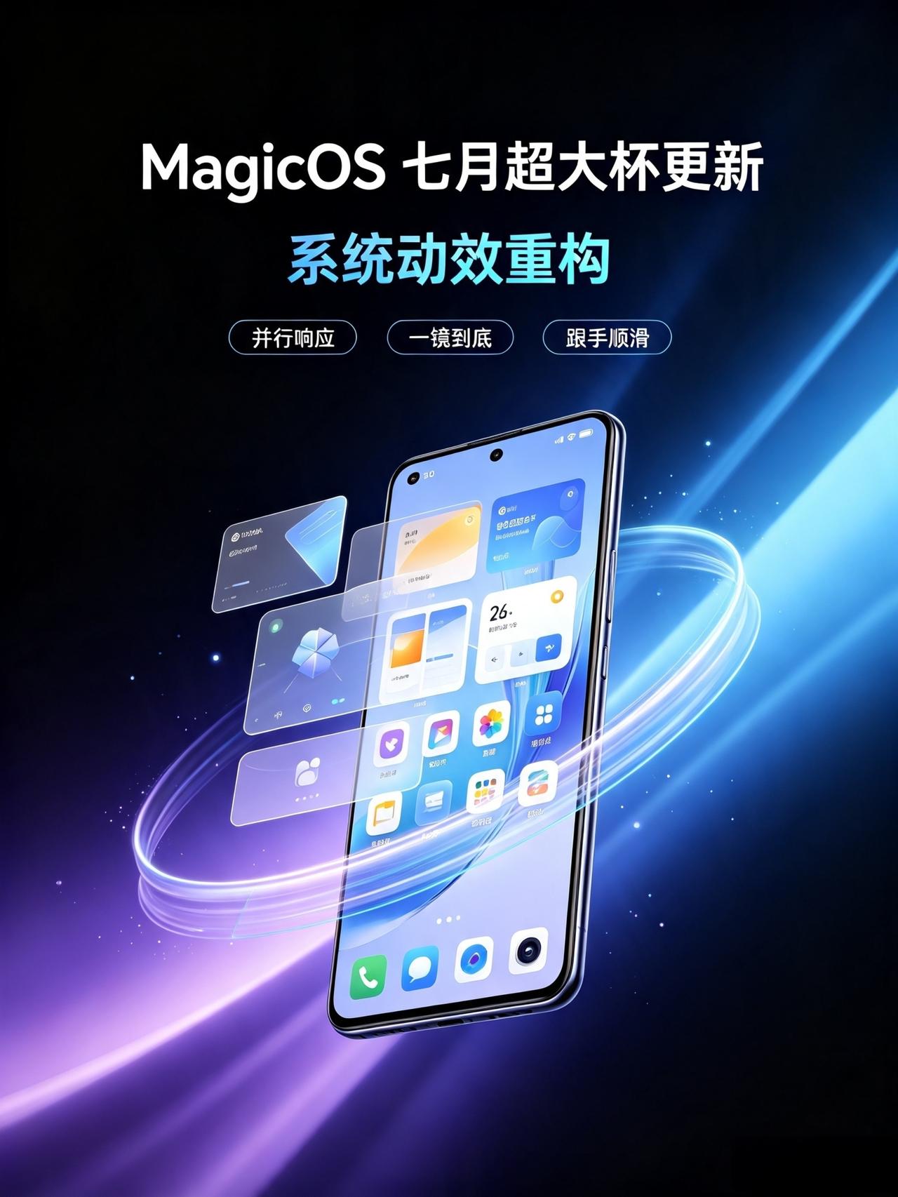 最直观的就是系统动效重构升级;堆叠多任务/桌面卡片/控制中心大量场景实现并行响应